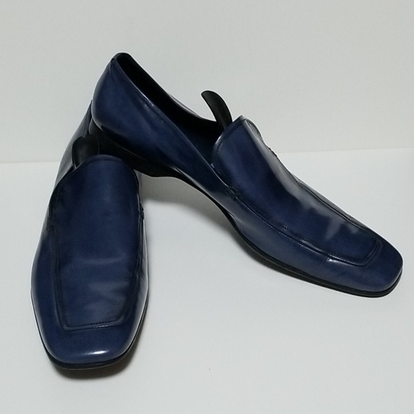 Prada Other - Prada Varnished Blue Loafers, size 12